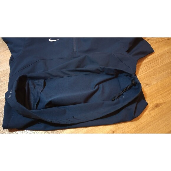 Nike Dri Fit Hot Jacket Mens Small 1/4 Zip Windbreaker Zipped Pocket Pullover - Picture 9 of 16